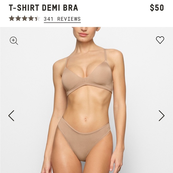Skims Wireless Form T-shirt Demi Bra 38B Clay - Picture 5 of 5